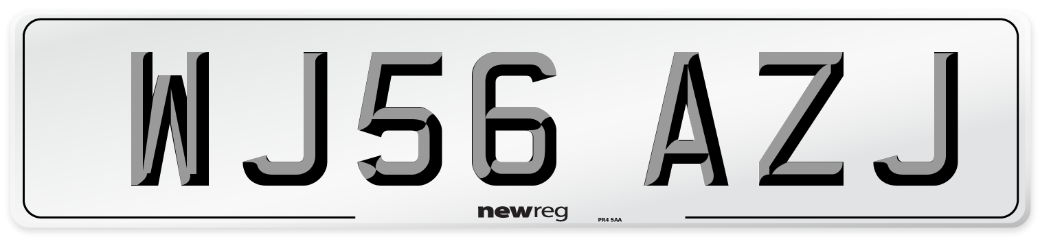 WJ56 AZJ Number Plate from New Reg
